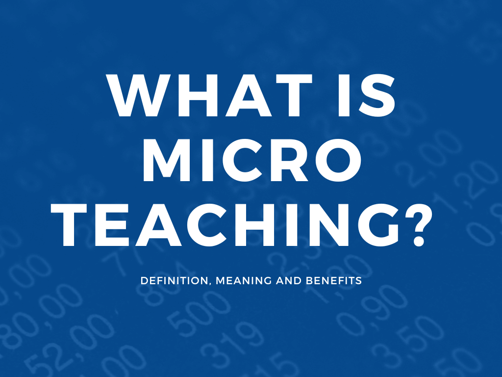 what is micro teaching