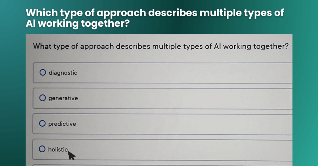 Which type of approach describes multiple types of Al working together